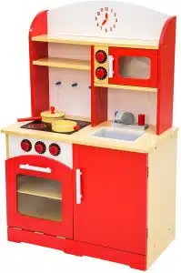 Cuisine en bois TecTake Rouge