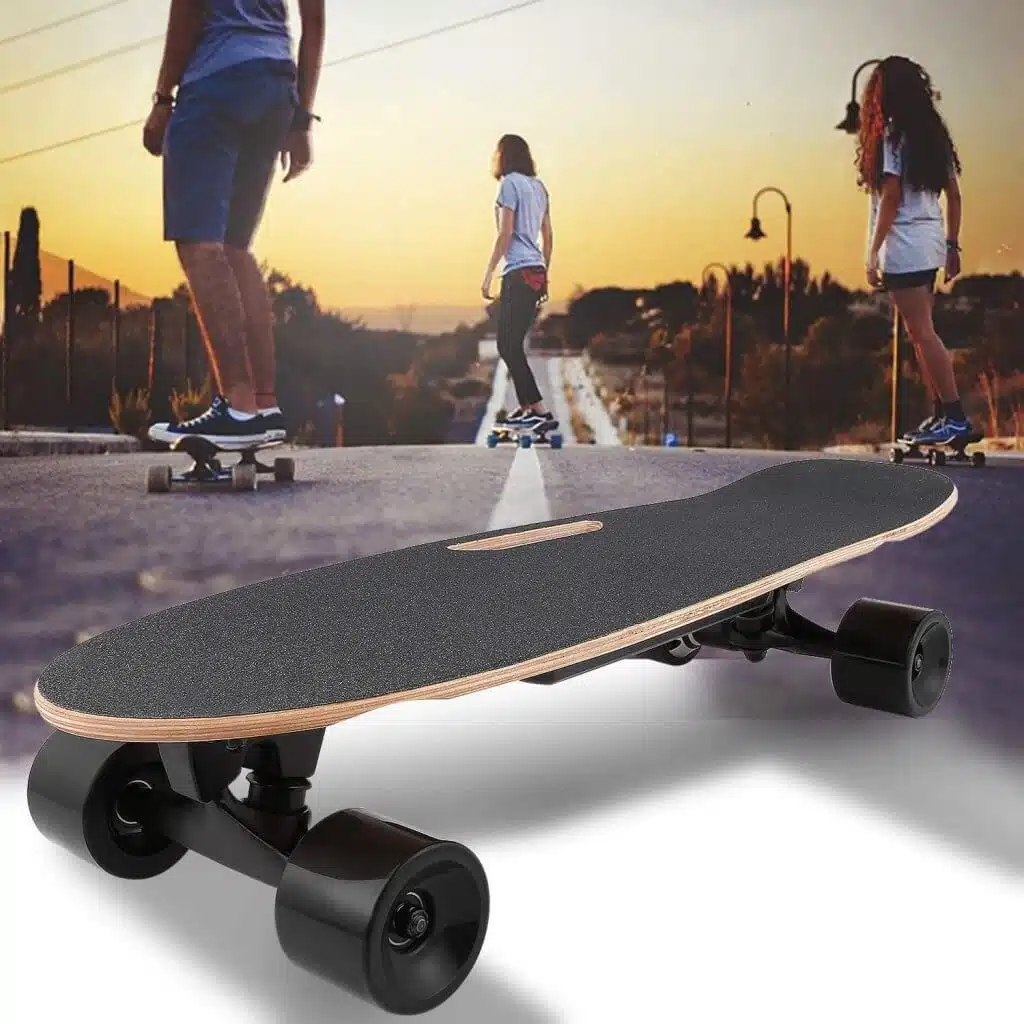 longboard électrique avec pneus